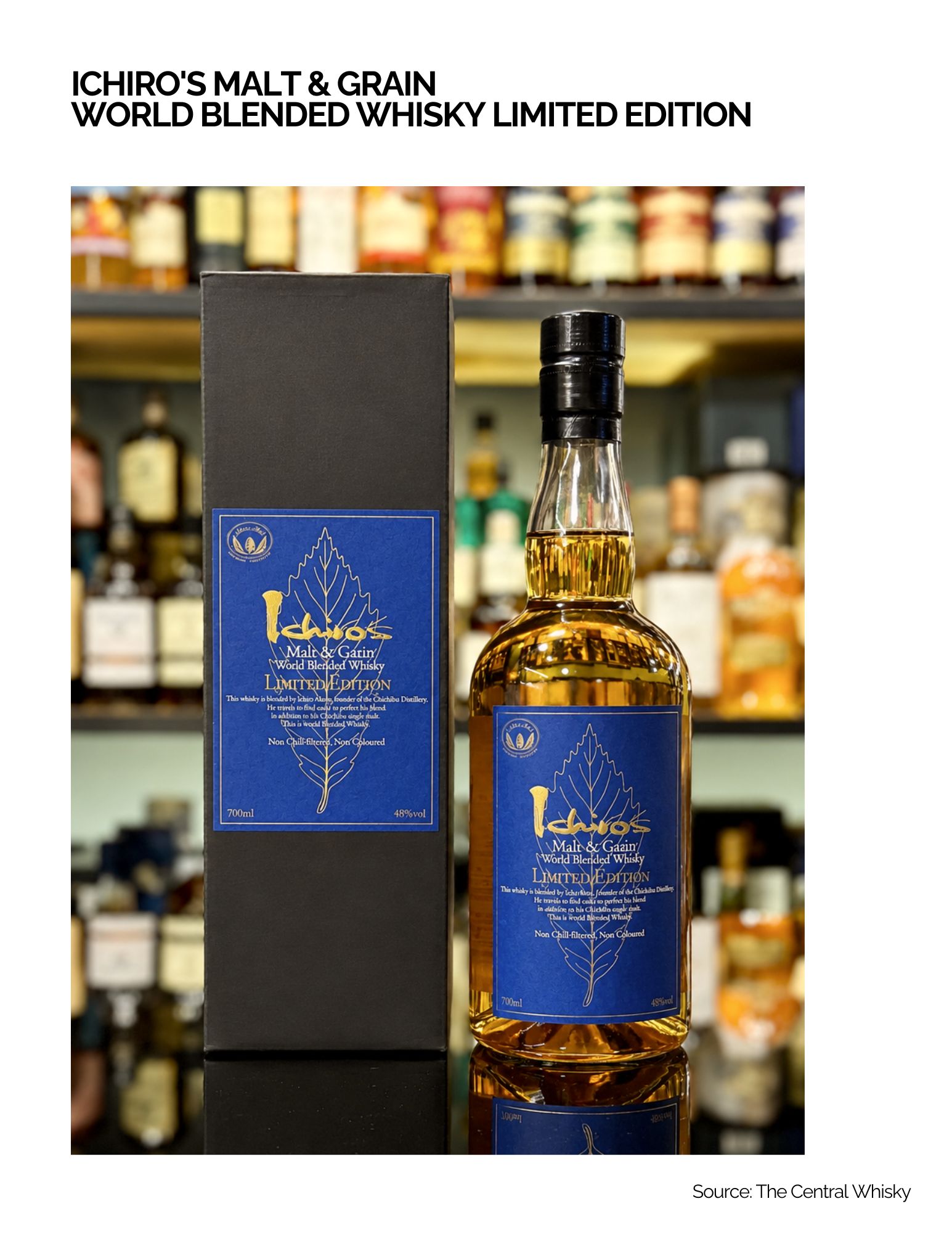 Ichiro’s Malt Limited Edition Chichibu – whisky 48% ABV của Ichiro Akuto và Venture Whisky, phong cách rich, fruity, malty với texture đầy đặn và hậu vị gỗ nhẹ.