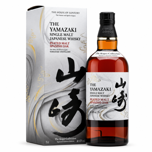Yamazaki Peated Malt Spanish Oak – Japanese single malt whisky kết hợp peated malt với ảnh hưởng từ Spanish Oak, tạo phong cách smoky, trái cây khô, gia vị và gỗ đậm.