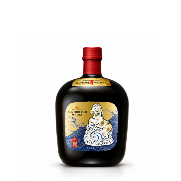 Suntory Old Whisky 2026 Limited Edition – blended whisky Nhật Bản phiên bản Tết Bính Ngọ, nổi bật với nhãn hình ngựa và thiết kế giới hạn mang ý nghĩa may mắn.