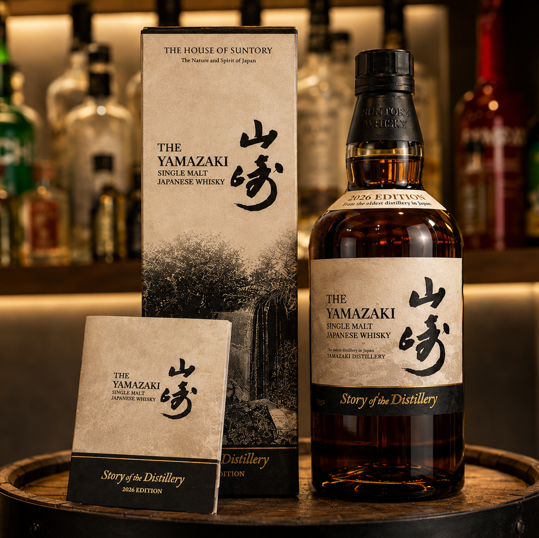 Yamazaki Mizunara 2026 Story of the Distillery – single malt whisky Nhật Bản phiên bản giới hạn, nổi bật với Mizunara Oak, Spanish Oak và nghệ thuật blending đặc trưng của Yamazaki Distillery.