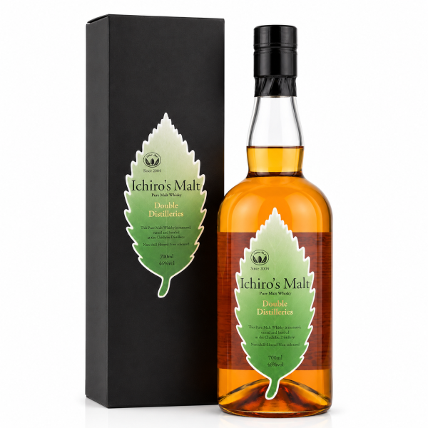 Ichiro’s Malt Double Distilleries – Japanese blended malt whisky 46% ABV, kết hợp malt whisky từ Hanyu và Chichibu với hương trái cây, mật ong, chocolate, gia vị và gỗ sồi.