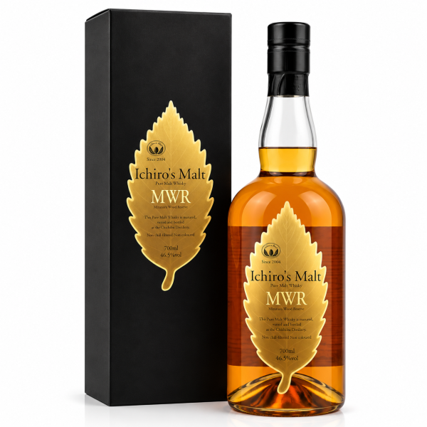 Ichiro’s Malt MWR Mizunara Wood Reserve – blended malt whisky 46% ABV của Venture Whisky, nổi bật với hương cacao, chocolate, trái cây, gia vị, gỗ thơm và khói nhẹ.